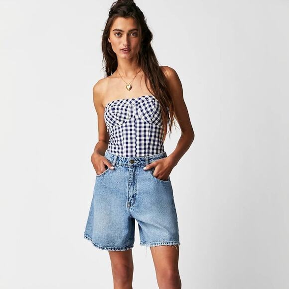 Free People Rolla's Mirage Long Shorts - Lt Blue - 31 - Picture 1 of 11